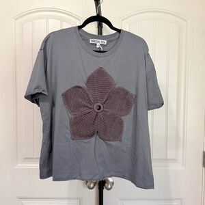 Tricia Fix Crochet Flower Tee *NWT*